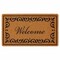 Brown Faux Coir Fibers Welcome Doormat with Non-Slip Backing for Indoor or Outdoor Mat